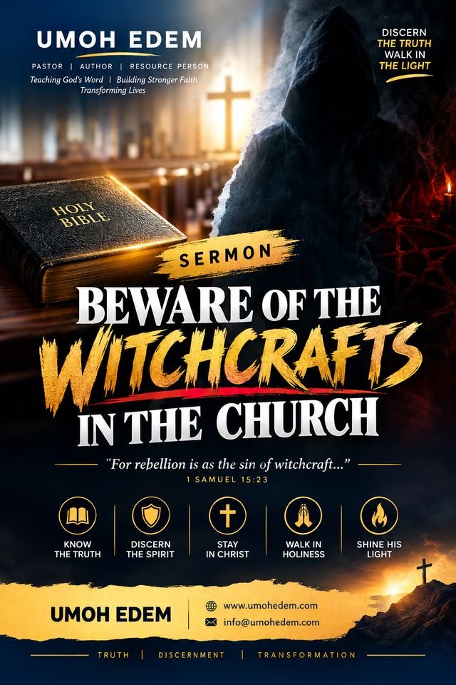 Sermon poster: Beware of the Witchcrafts in the Church