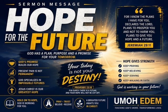 Sermon poster: Hope for the Future