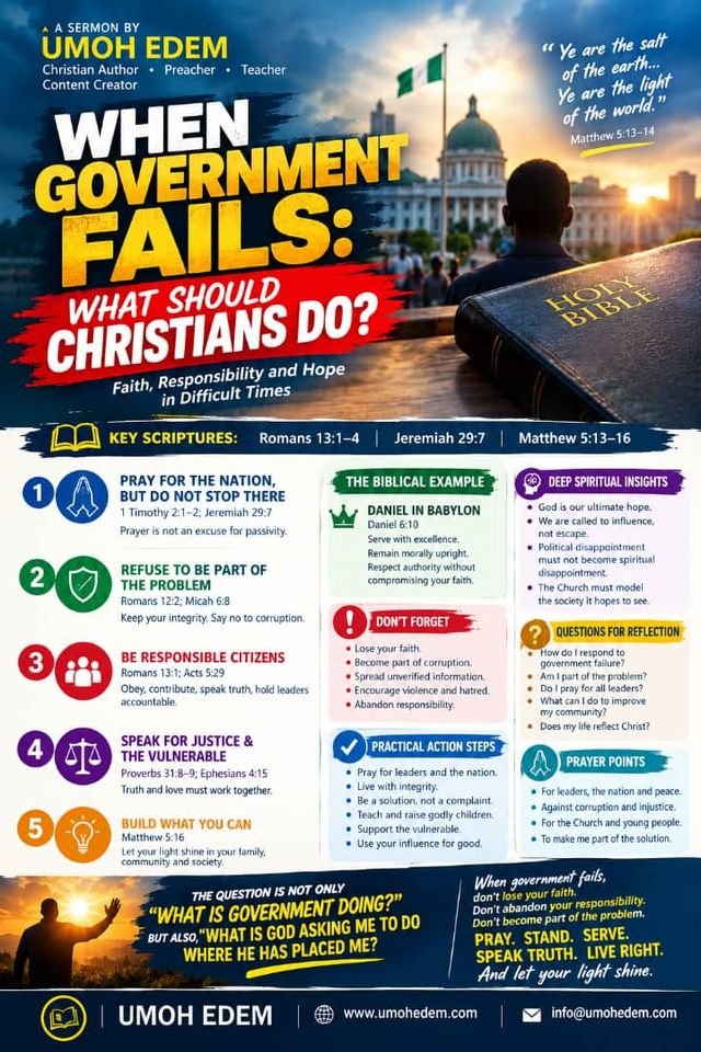 Sermon poster: When Government Fails – What Should Christians Do?
