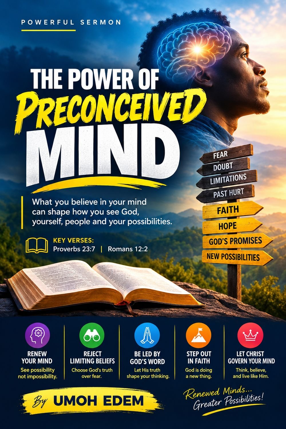 Sermon poster: The Power of a Preconceived Mind