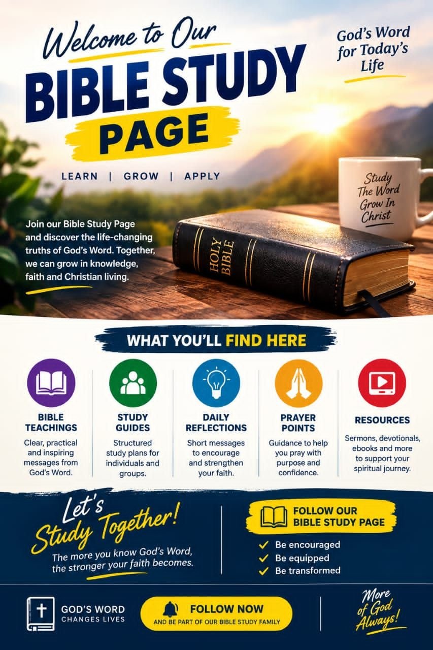 Sermon poster: Bible Study (let’s Study Together)